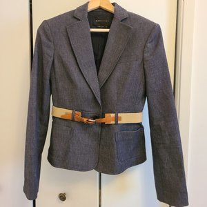 Bcbg denim belted blazer